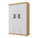 Ver imagem 2 de Guarda-roupa Infantil 122cm com Vidro 4 Portas e 2 Gavetas Doçura Multimóveis Mp4493 Madeirado/