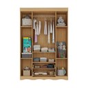 Ver imagem 5 de Guarda-roupa Infantil 122cm com Vidro 4 Portas e 2 Gavetas Doçura Multimóveis Mp4493 Madeirado/