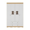 Ver imagem 7 de Guarda-roupa Infantil 122cm com Vidro 4 Portas e 2 Gavetas Doçura Multimóveis Mp4493 Madeirado/