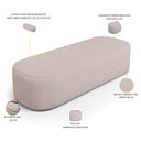 Ver imagem 4 de Puff Decorativo Orgânico para Living Quarto 160cm Doha W01 Linho Bege - Lyam Decor