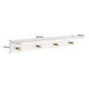 Ver imagem 2 de Prateleira Cabideiro Bia 89,6cm Branco Fosco Madeira Natural Reller Móveis Branco Fosco Madeira