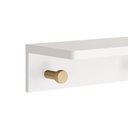 Ver imagem 3 de Prateleira Cabideiro Bia 89,6cm Branco Fosco Madeira Natural Reller Móveis Branco Fosco Madeira