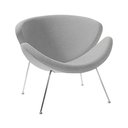 Ver imagem 1 de Poltrona Design Trevo Suede Cinza Base Cromada