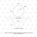 Ver imagem 7 de Cuba de Apoio para Banheiro Redonda Slim Louça Cerâmica 28,5 Cm Calcedônia Pingoo.casa - Branco