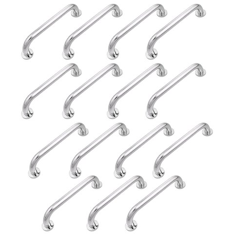 Alça de Apoio Barra 30cm Inox Kit 15 Uni Suporte Idoso Banheiro Box Corrimao Acessibilidade Ab.MIDIA