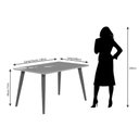Ver imagem 6 de Conjunto: Mesa Sala Jantar Adele Madeira Maciça Tampo Madeirado C/ Vidro 130x80cm e 4 Cadeiras