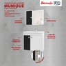 Conj Gabinete Munique 2074286 Banheiro Branco Preto Fosco - 2