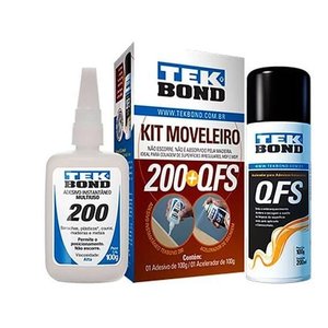 Kit Moveleiro - Cola Inst 200 + Acelerador QFS - Tekbond