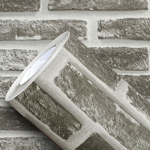 Papel de Parede Autocolante Tijolinho Aparente Cinza Escuro 3d Lavável Realista Vinil Adesivo