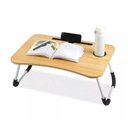 Ver imagem 1 de Mesa Notebook Multiuso Home Office Cama Sofa Lanche Estudos Suporte Tablet Porta Copo Pernas Dobrave