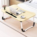 Ver imagem 4 de Mesa Notebook Multiuso Home Office Cama Sofa Lanche Estudos Suporte Tablet Porta Copo Pernas Dobrave