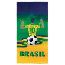 Toalha De Banho Brasil Jogador Qualidade Transfer Lepper - 1