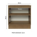 Ver imagem 4 de Balcão Armário de Cozinha 80 cm 2 Portas Rustic Glamy Madesa