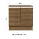 Ver imagem 3 de Balcão Armário de Cozinha 80 cm 2 Portas Rustic Glamy Madesa