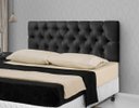 Ver imagem 2 de Conjunto Cabeceira Painel Paris 1,40 Capitone Preto e 02 Mesas de Cabeceira 2 Gavetas Preta - Rede M