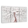 Quadro Flores Cerejeiras Brancas e Rose Gold Para Sala Escritórios em Tecido - 1