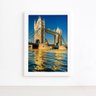 Quadro Cidades Londres Tower Bridge Moldura Branca 22x32cm - 1
