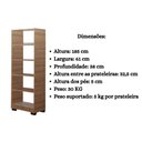 Ver imagem 6 de Kit 2 Estante Para Livros Onix Mel 4 Prateleira