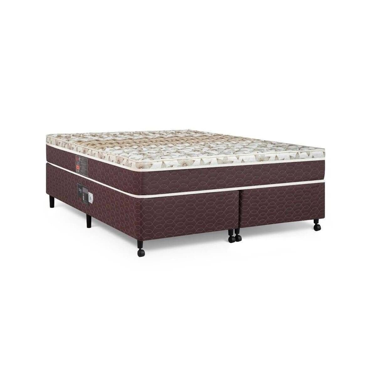 Cama Box Queen Castor Class Pocket Hibrido 158x198x52 + Box Castor ...