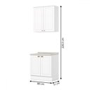 Ver imagem 4 de Cozinha Compacta Americana 4 Portas 3 Prateleiras 100% Mdf Branco - Henn
