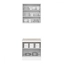 Ver imagem 3 de Cozinha Compacta Americana 4 Portas 3 Prateleiras 100% Mdf Branco - Henn
