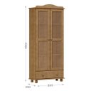 Ver imagem 7 de Conjunto: Cristaleira 8 Portas Aparador Balcão 3 Portas e Vitrine 2 Portas Rubi Freijó Madeira Pinus