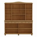 Ver imagem 3 de Conjunto: Cristaleira 8 Portas Aparador Balcão 3 Portas e Vitrine 2 Portas Rubi Freijó Madeira Pinus