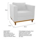 Ver imagem 6 de Poltrona Decorativa Europa Suede Branco