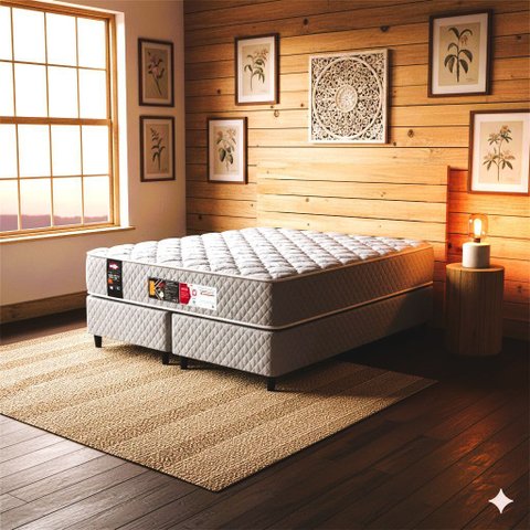 Cama Box Queen Castor Sleep Max D33 158x198x52+ Box Castor