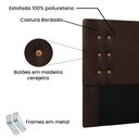 Ver imagem 3 de Cabeceira Estofada Box Casal King Size Monreale 195cm Café