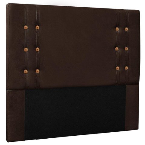Cabeceira Estofada Box Casal King Size Monreale 195cm Café