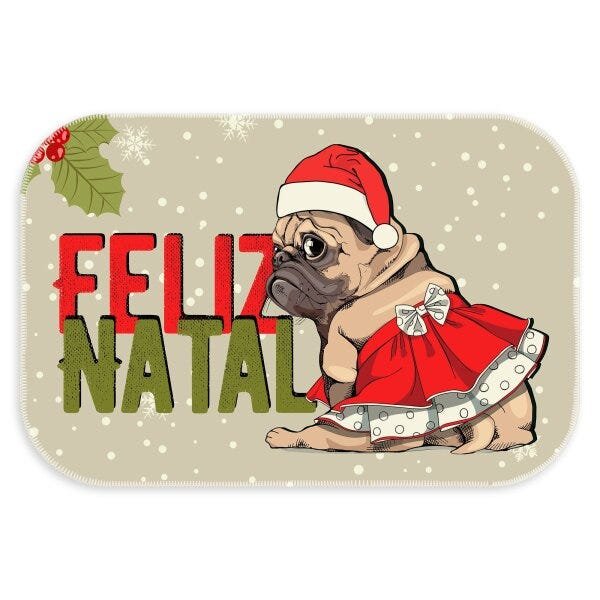 Tapete de Natal para Porta Feliz Natal Vermelho