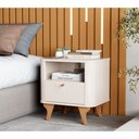 Ver imagem 1 de Mesa de Cabeceira Mesa de Cabeceira Slim Quarto Casal Solteiro Arumã MDF Design Moderno