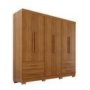 Ver imagem 3 de Guarda-roupa Casal Balder Premium 6 Portas 4 Gavetas com Pés Cinamomo - Pnr Móveis