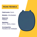 Ver imagem 3 de Assento Tampa para Vaso Sanitário Almofadado Compatível Aspen Azul Durín