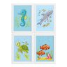 Quadros Fundo do Mar Moldura Branca Modelo 1 Kit 4un 22x32cm - 2