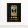 Quadro Frase Cerveja Ruim Moldura Marrom 33x43cm - 1