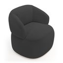 Ver imagem 5 de Poltrona Orgânica Giratória Living Glee Bouclê Grafite - Desk Design