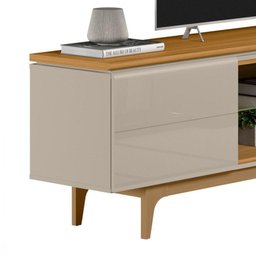 Rack para Tv 75 Polegadas Duas Portas Miami Linea Brasil Tauari/off White Brilho - 2