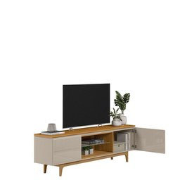 Rack para Tv 75 Polegadas Duas Portas Miami Linea Brasil Tauari/off White Brilho - 3