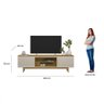 Rack para Tv 75 Polegadas Duas Portas Miami Linea Brasil Tauari/off White Brilho - 6