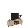 Rack para Tv 75 Polegadas Duas Portas Miami Linea Brasil Tauari/off White Brilho - 4