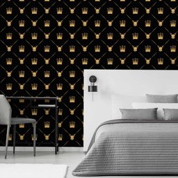 Papel de Parede Coroa e Escudo Arte Destaque 3,50 Metros - 1
