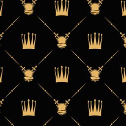 Papel de Parede Coroa e Escudo Arte Destaque 3,50 Metros - 3