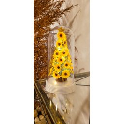 Luminária Árvore de Natal com Girassóis Encantados Girassol - Branco Pérola - 2
