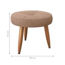 Ver imagem 2 de Puff Decorativa Redondo Marici Boucle Marrom