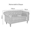 Ver imagem 6 de Namoradeira Duque Chest 2 Lug Courano Marrom Café