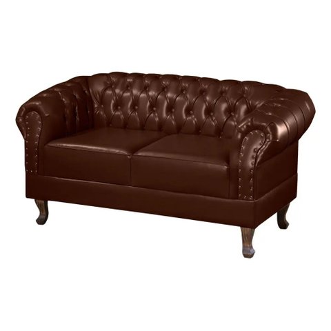 Namoradeira Duque Chest 2 Lug Courano Marrom Café