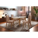 Ver imagem 1 de Sala Jantar Liz 120 Tampo Mdf com 4 Cadeiras Safira Rufato Animale Chocolate Off White Imbuia