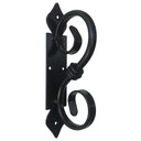 Ver imagem 1 de Lindo Puxador de Ferro Rústico em "S" para Portas de Vidro e Madeira - Preto